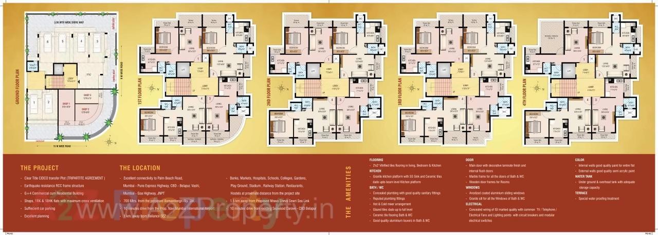 Layout of real estate project Vankvanis Bliss located at Ulawe, Raigarh, Maharashtra