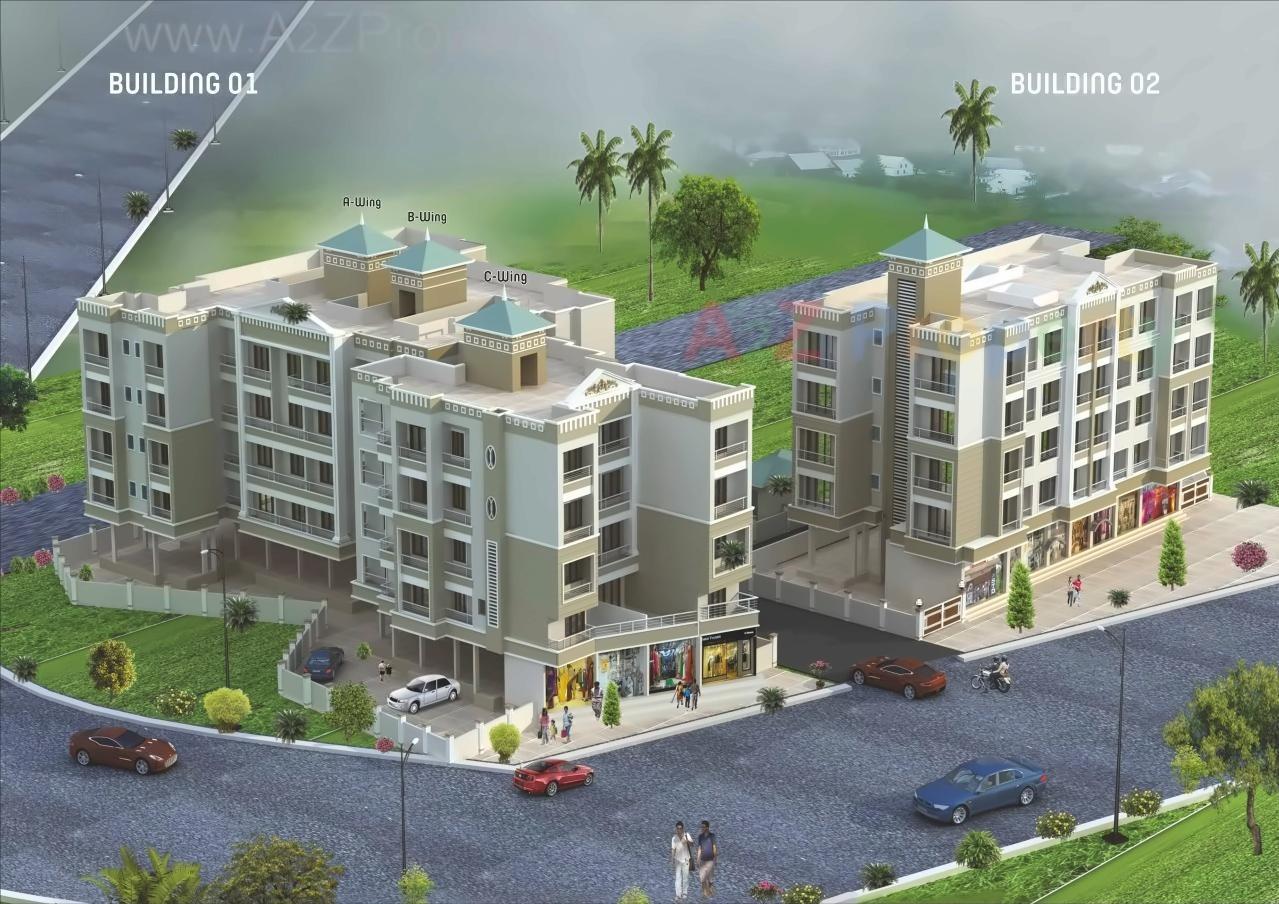 3D Elevation of real estate project Vinayak Sankul located at Dahiwali-t-waredi, Raigarh, Maharashtra