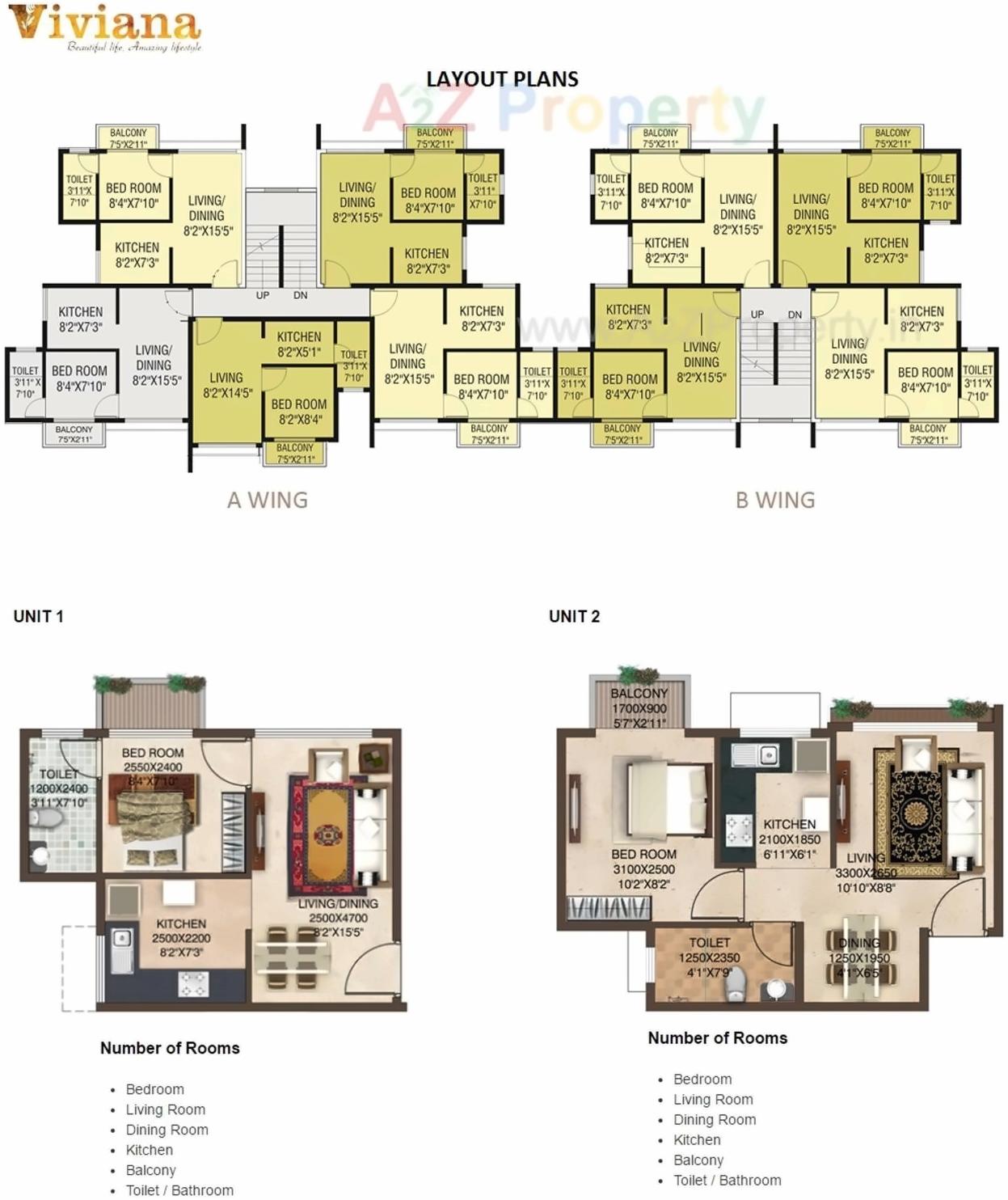 Layout of real estate project Viviana   Block located at Dhamote, Raigarh, Maharashtra