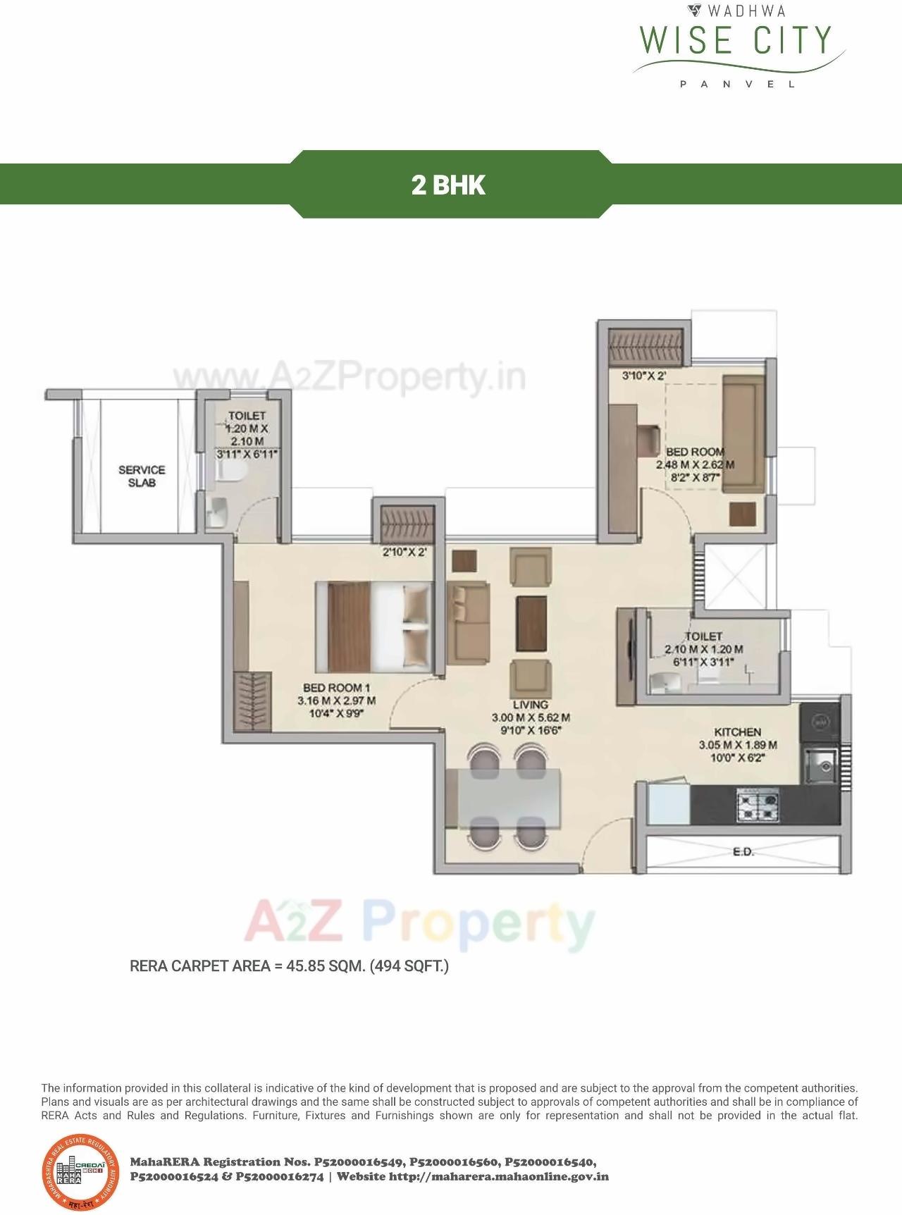 Layout of real estate project Wise City, South Block , Plot Rz located at Wardoli, Raigarh, Maharashtra