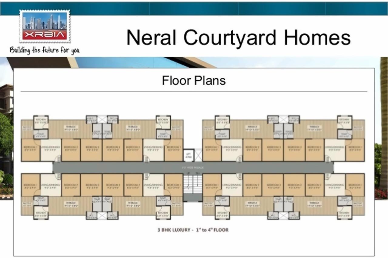 Layout of real estate project Xrbia Warai / Neral located at Varai-t-waredi, Raigarh, Maharashtra