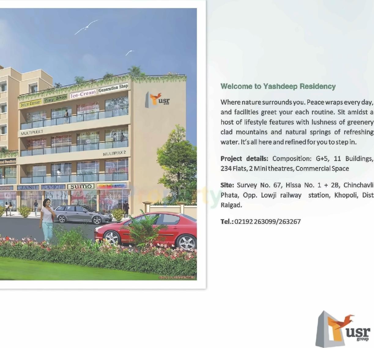 3D Elevation of real estate project Yashdeep Residency located at Khalapur, Raigarh, Maharashtra
