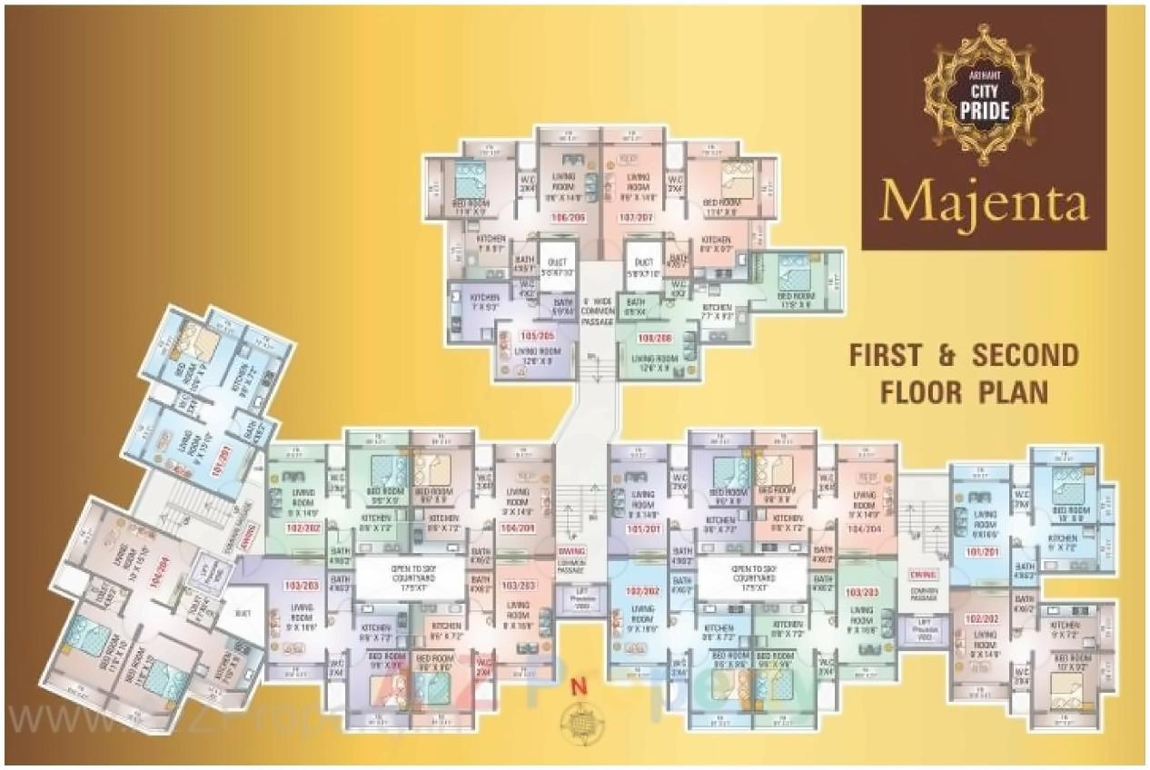 Layout of real estate project Arihant City Pride Majenta located at Nachane-ct, Ratnagiri, Maharashtra