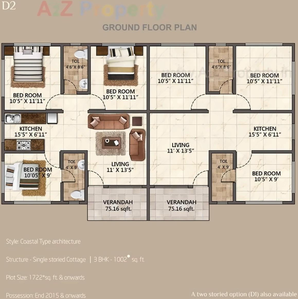 Layout of real estate project Blue Breeze located at Harnai, Ratnagiri, Maharashtra