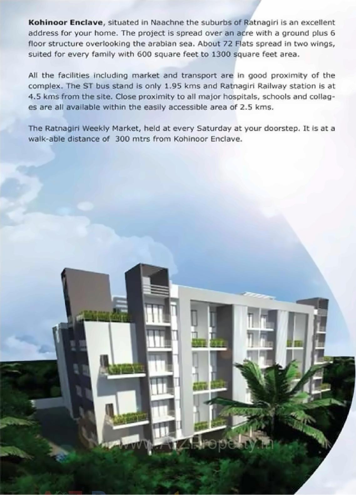 3D Elevation of real estate project Kohinoor Enclave located at Ambeshet, Ratnagiri, Maharashtra
