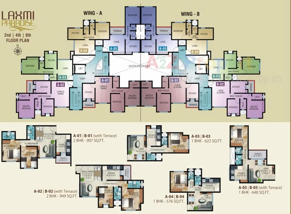 Layout of real estate project Laxmi Paradise located at Nachane-ct, Ratnagiri, Maharashtra