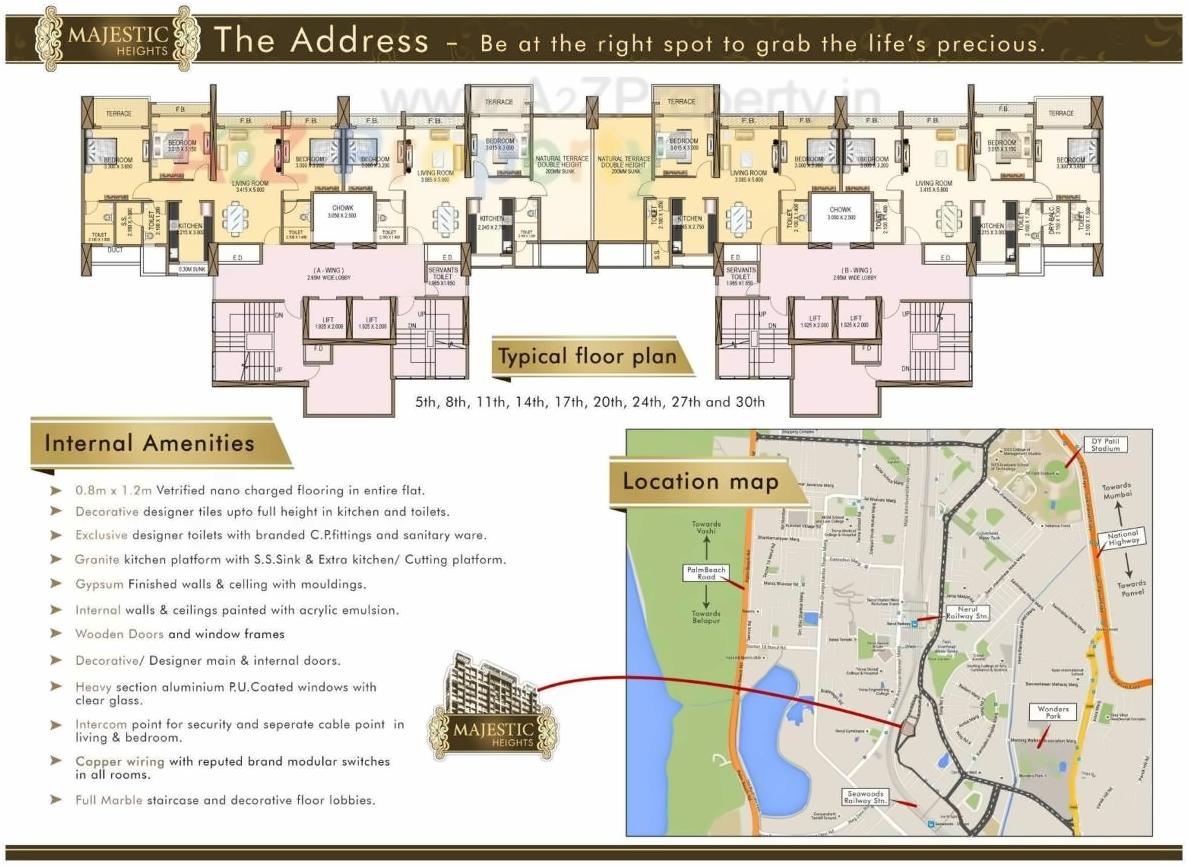 Layout of real estate project Majestic Height located at Dapoli-camp, Ratnagiri, Maharashtra