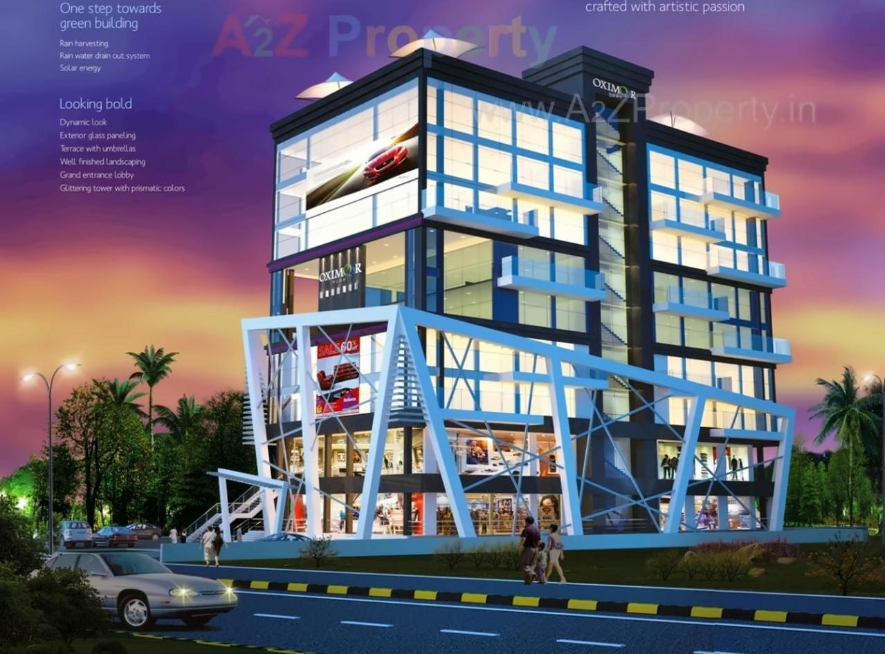 3D Elevation of real estate project Oximoor Hub located at Malkapur-np, Satara, Maharashtra
