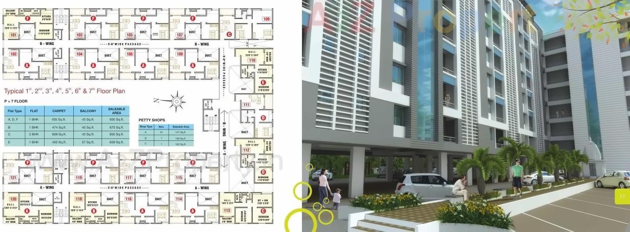 Layout of real estate project Prakruti Towers located at Shirwal, Satara, Maharashtra