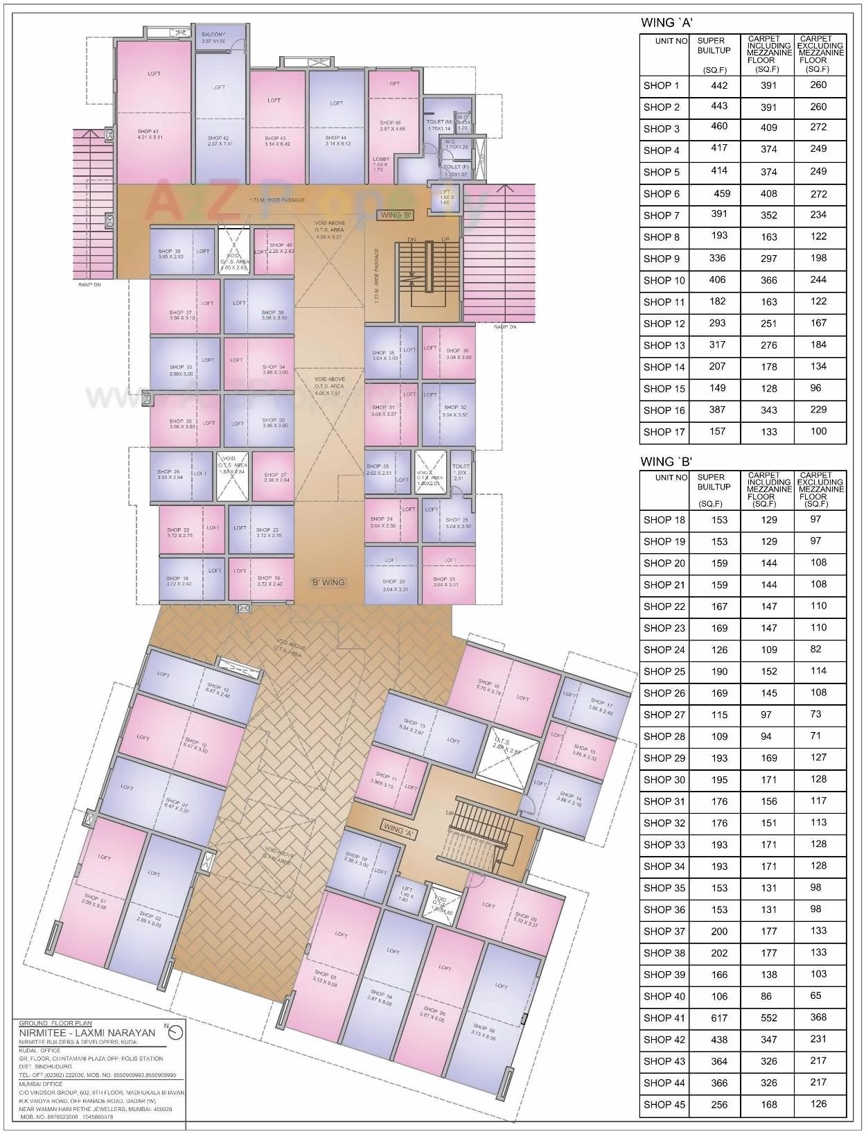 Layout of real estate project Nirmitee Laxminarayan located at Kudal-ct, Sindhudurg, Maharashtra