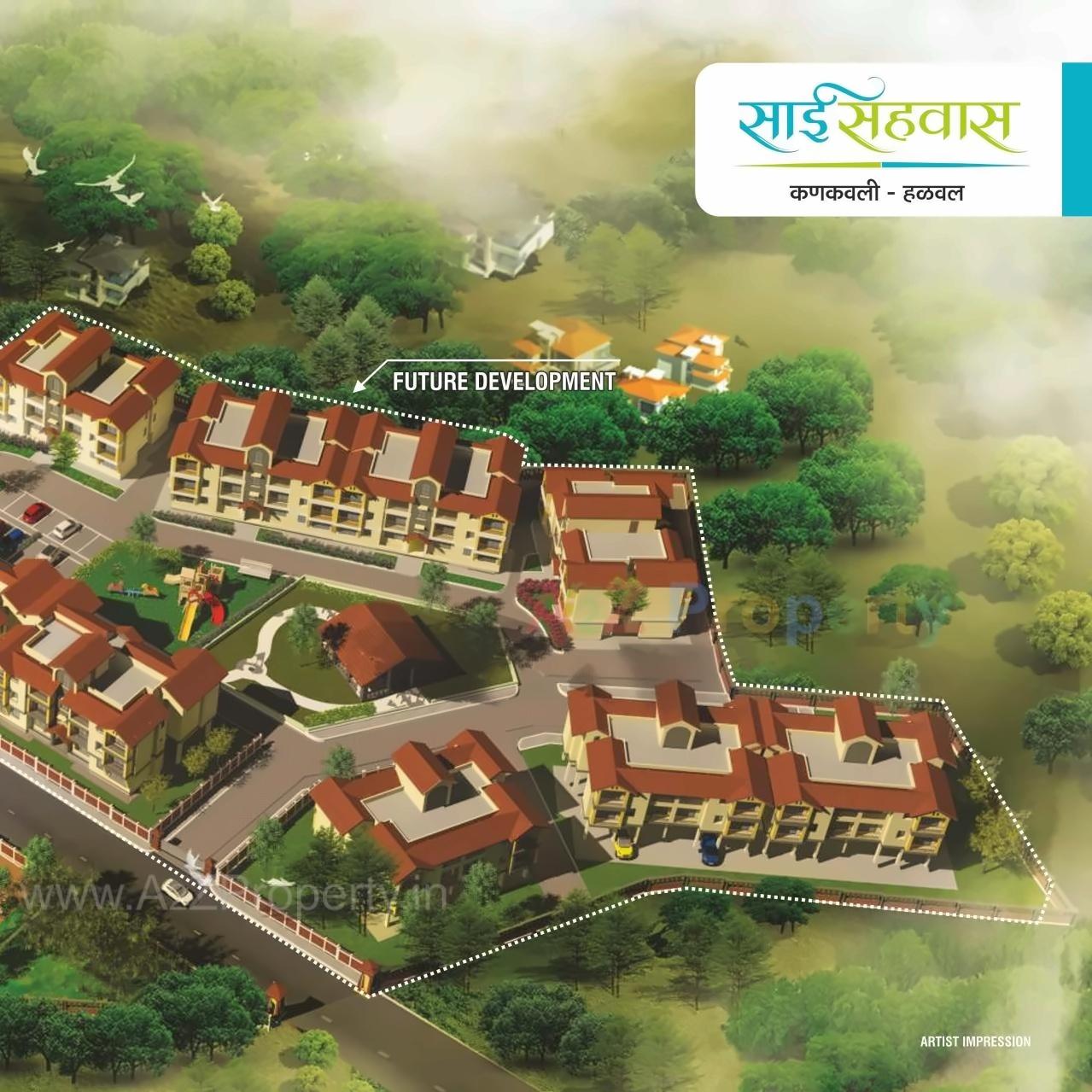 3D Elevation of real estate project Sai Sahavas located at Halval, Sindhudurg, Maharashtra