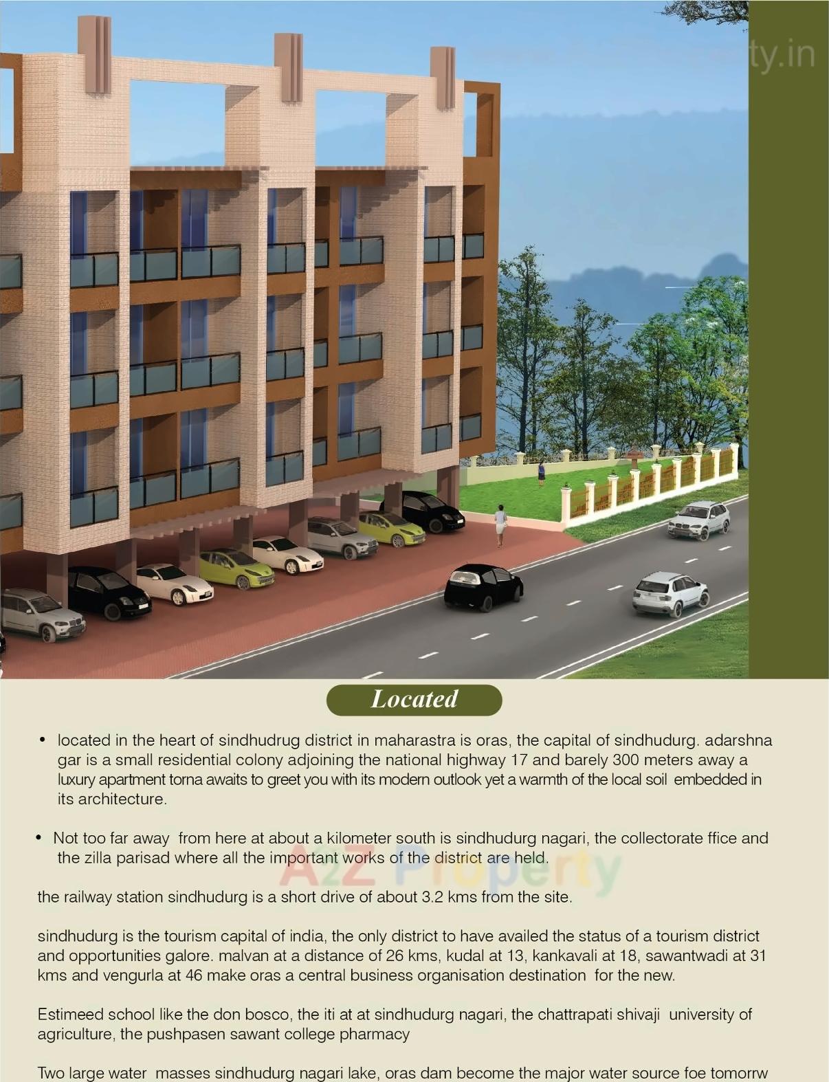 3D Elevation of real estate project Torana Apartments located at Oras-bk, Sindhudurg, Maharashtra