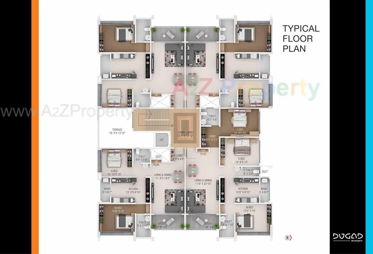 Layout of real estate project Athrva Pride located at Pandharpur, Solapur, Maharashtra
