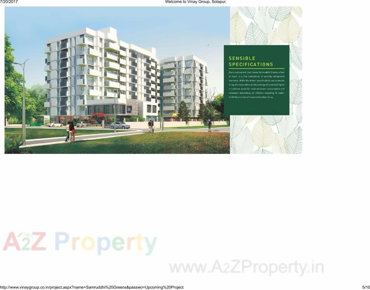 3D Elevation of real estate project Samruddhi Greens located at Solapur-m-corp, Solapur, Maharashtra
