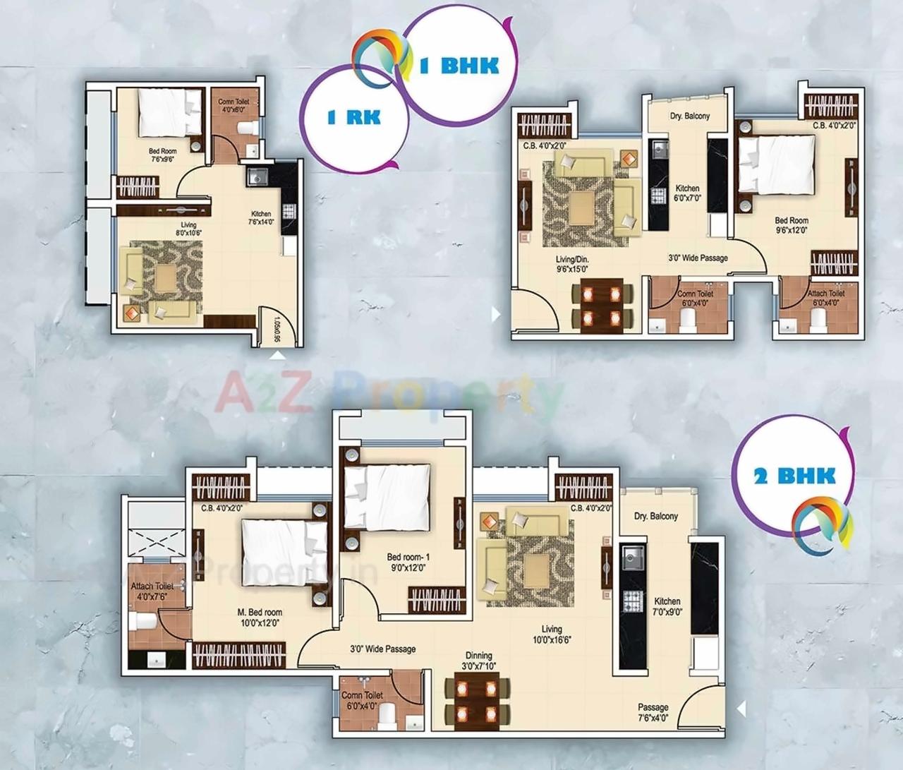 Layout of real estate project Ajmera Heritage located at Khardi-ct, Thane, Maharashtra
