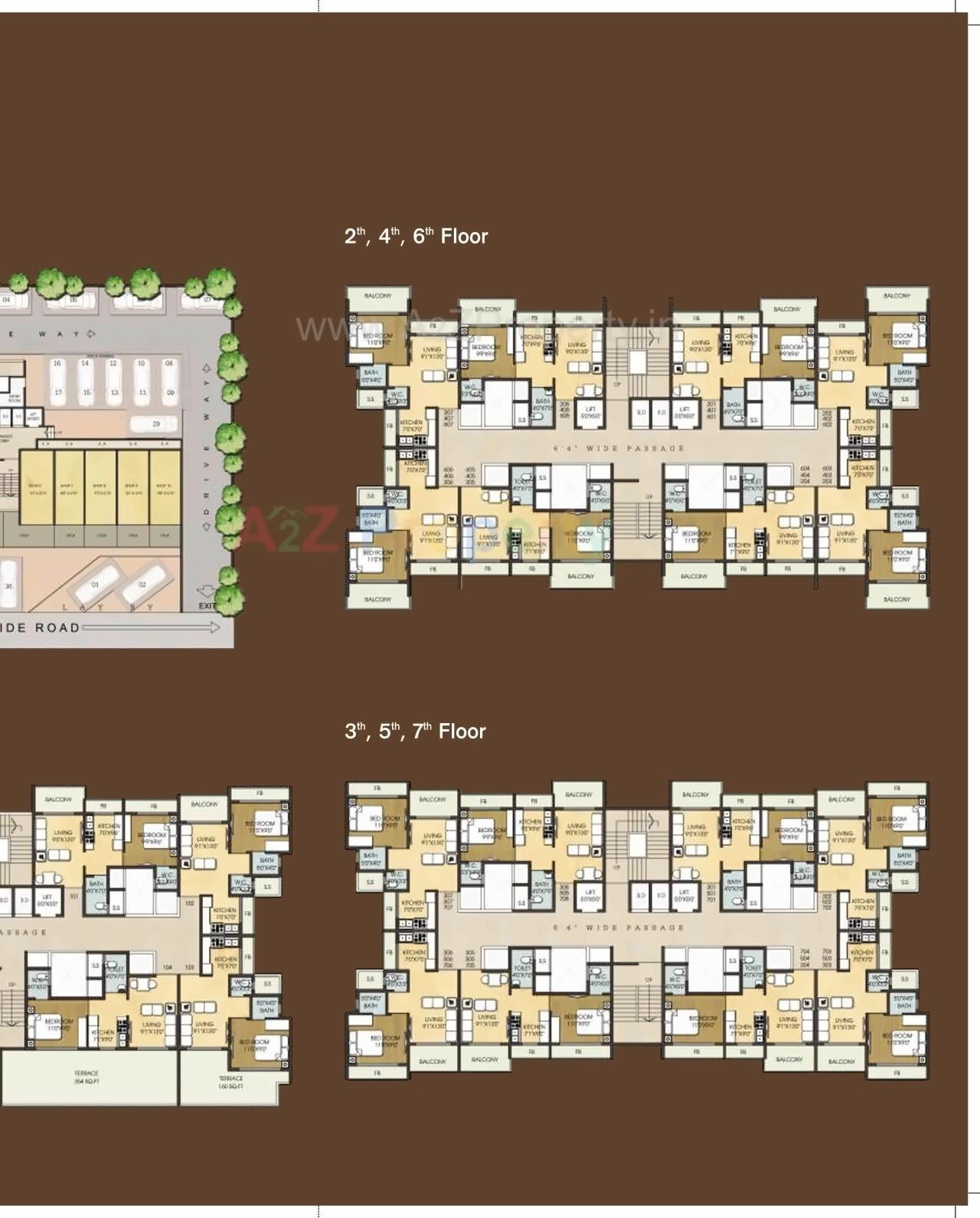 Layout of real estate project Akshar Elita located at Navi-mumbai-m-corp, Thane, Maharashtra