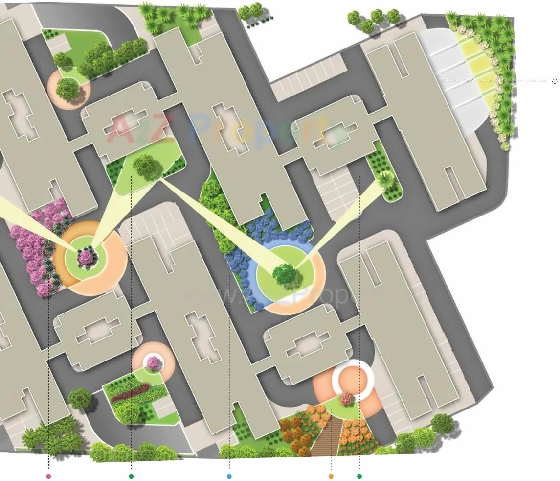 Layout of real estate project Amantra located at Ranjnoli, Thane, Maharashtra