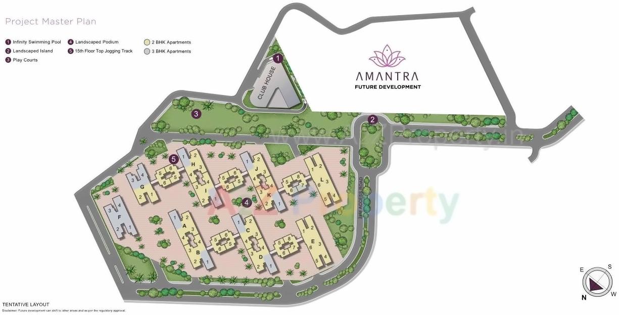 Layout of real estate project Amantra located at Ranjnoli, Thane, Maharashtra