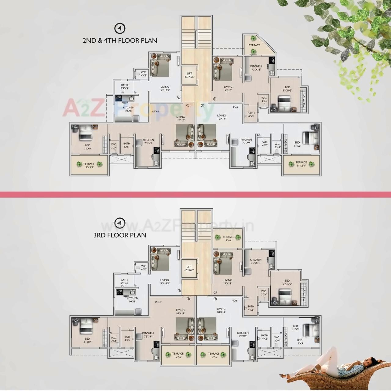 Layout of real estate project Amber Tara located at Dombivli, Thane, Maharashtra