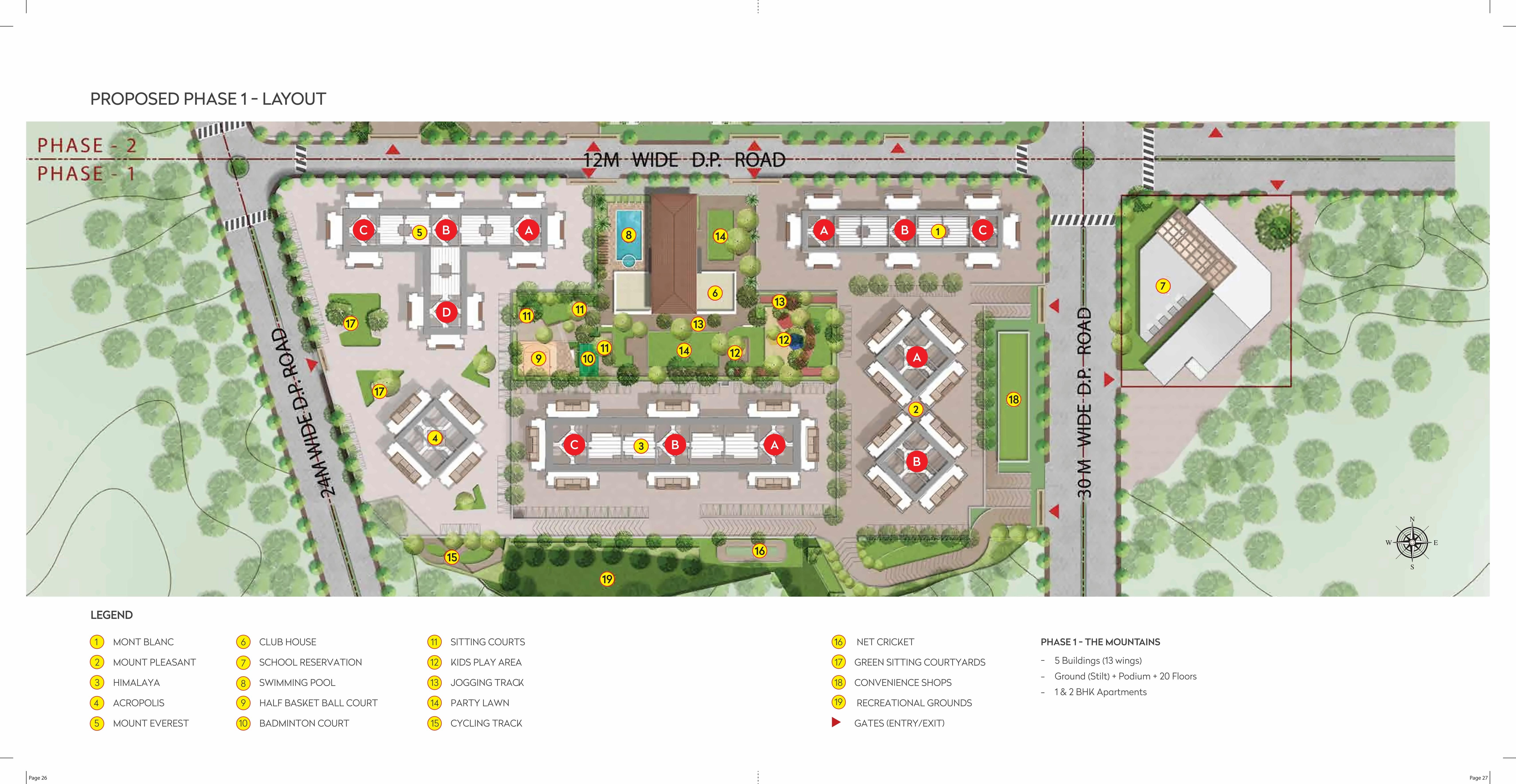 Layout of real estate project Ambika Estate located at Borpada, Thane, Maharashtra