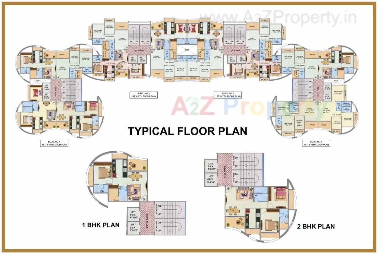 Layout of real estate project Amrut Pearl  No located at Kalyandombivali-m-corp, Thane, Maharashtra