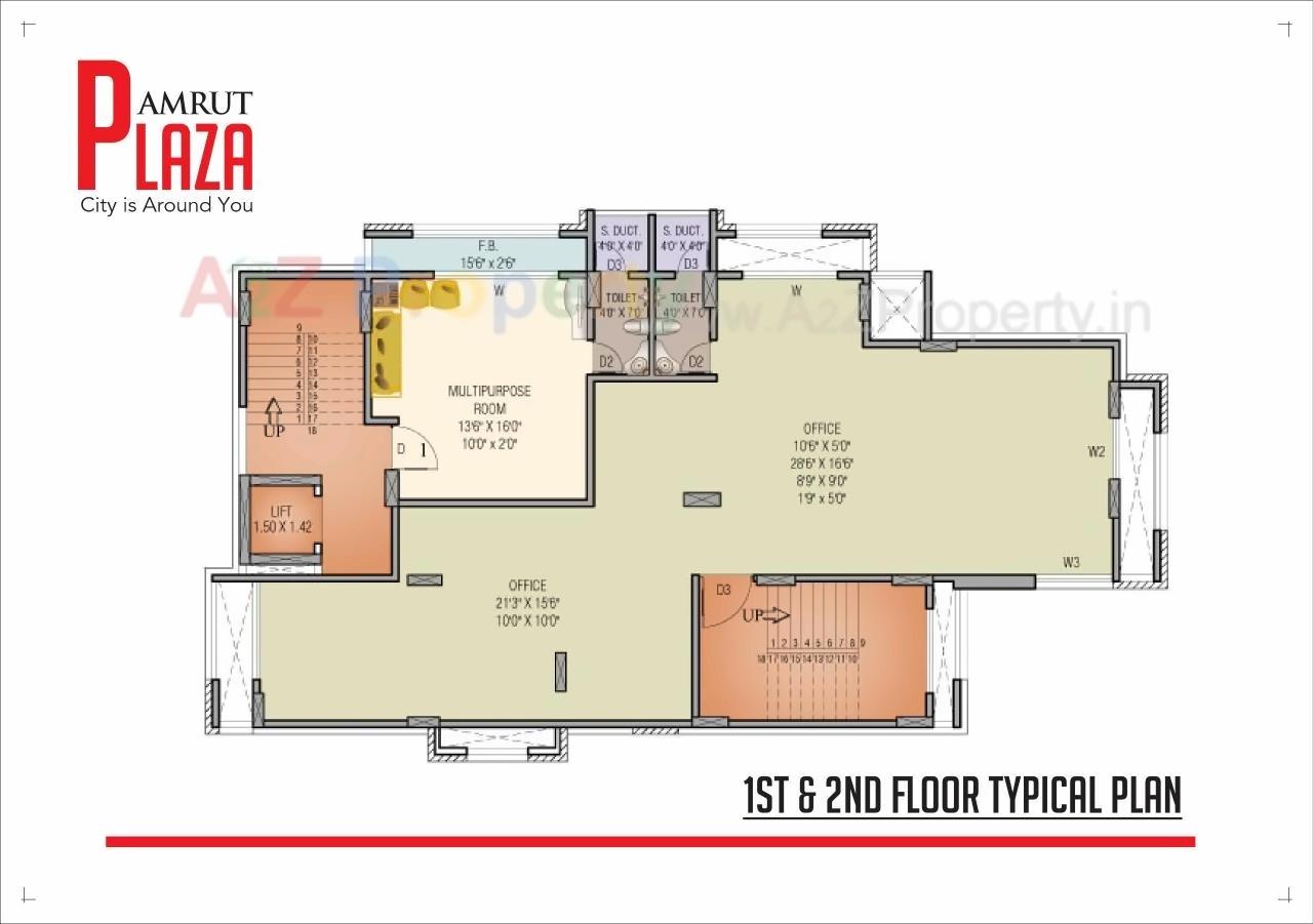 Layout of real estate project Amrut Plaza located at Thane-m-corp, Thane, Maharashtra