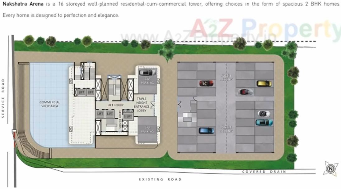 Layout of real estate project Arena located at Thane-m-corp, Thane, Maharashtra