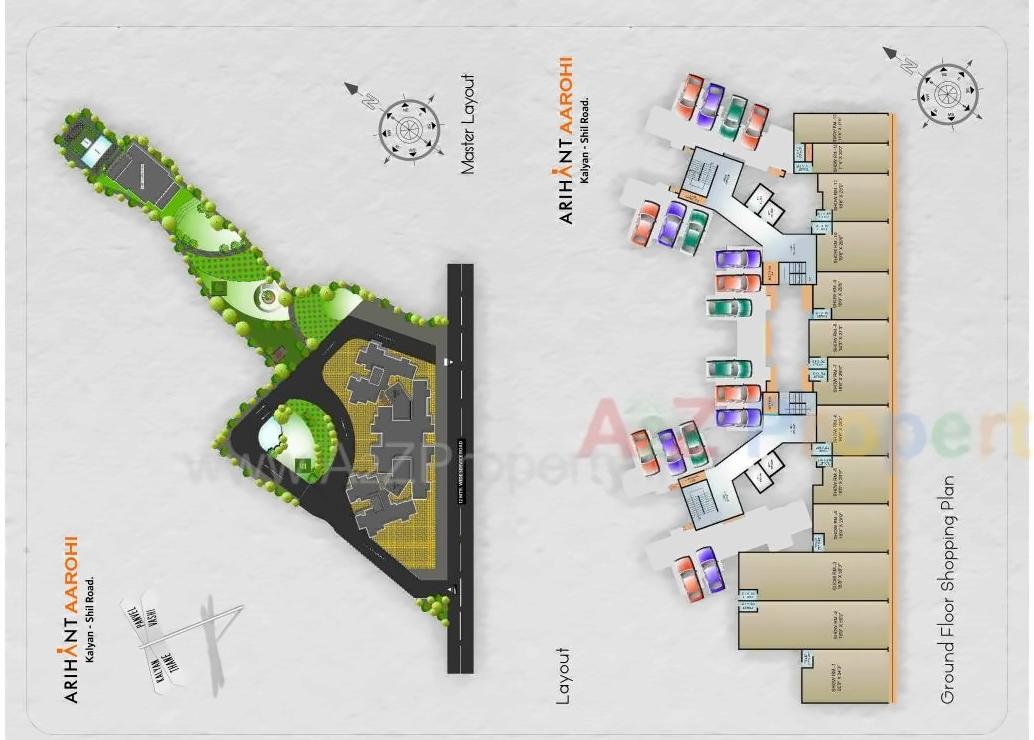 Layout of real estate project Arihant Aarohi located at Thane, Thane, Maharashtra