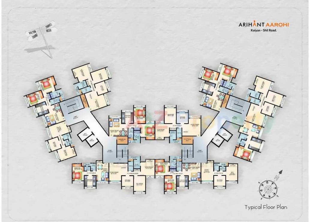 Layout of real estate project Arihant Aarohi located at Thane, Thane, Maharashtra