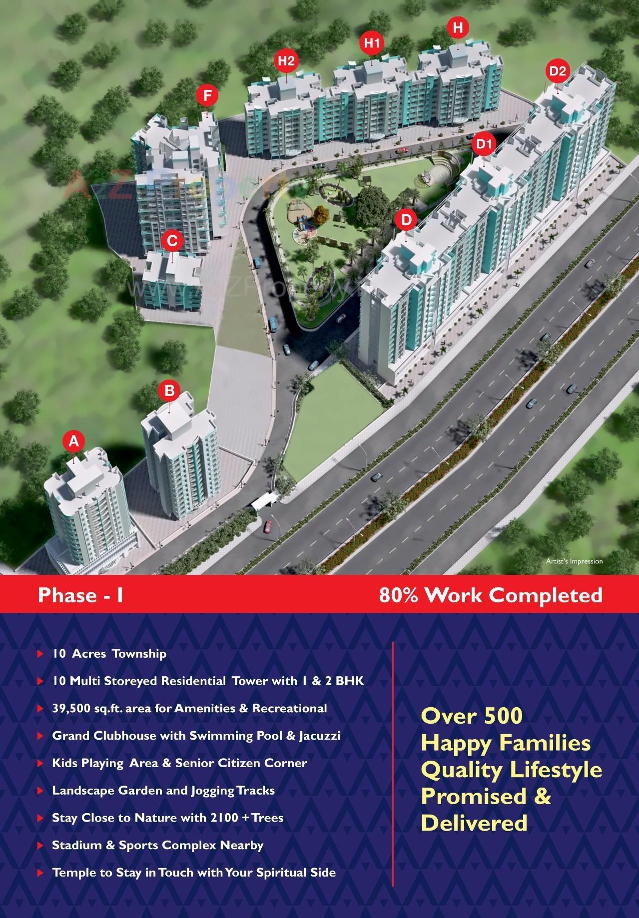 3D Elevation of real estate project Arihant City located at Bhiwandi-m-corp, Thane, Maharashtra