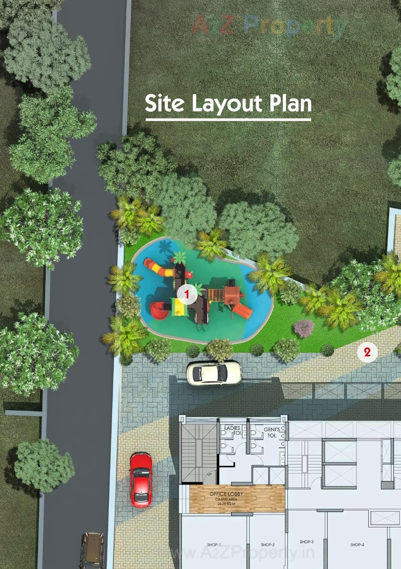 Layout of real estate project Asha Icon located at Dombivli, Thane, Maharashtra