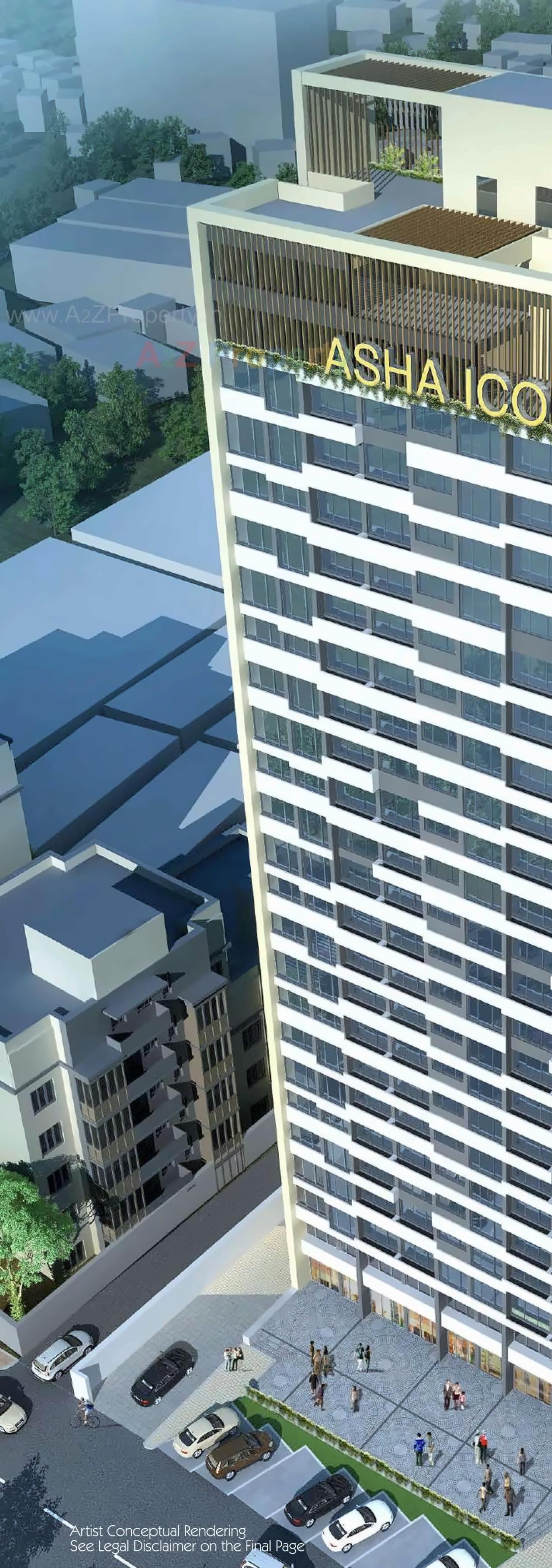 3D Elevation of real estate project Asha Icon located at Dombivli, Thane, Maharashtra