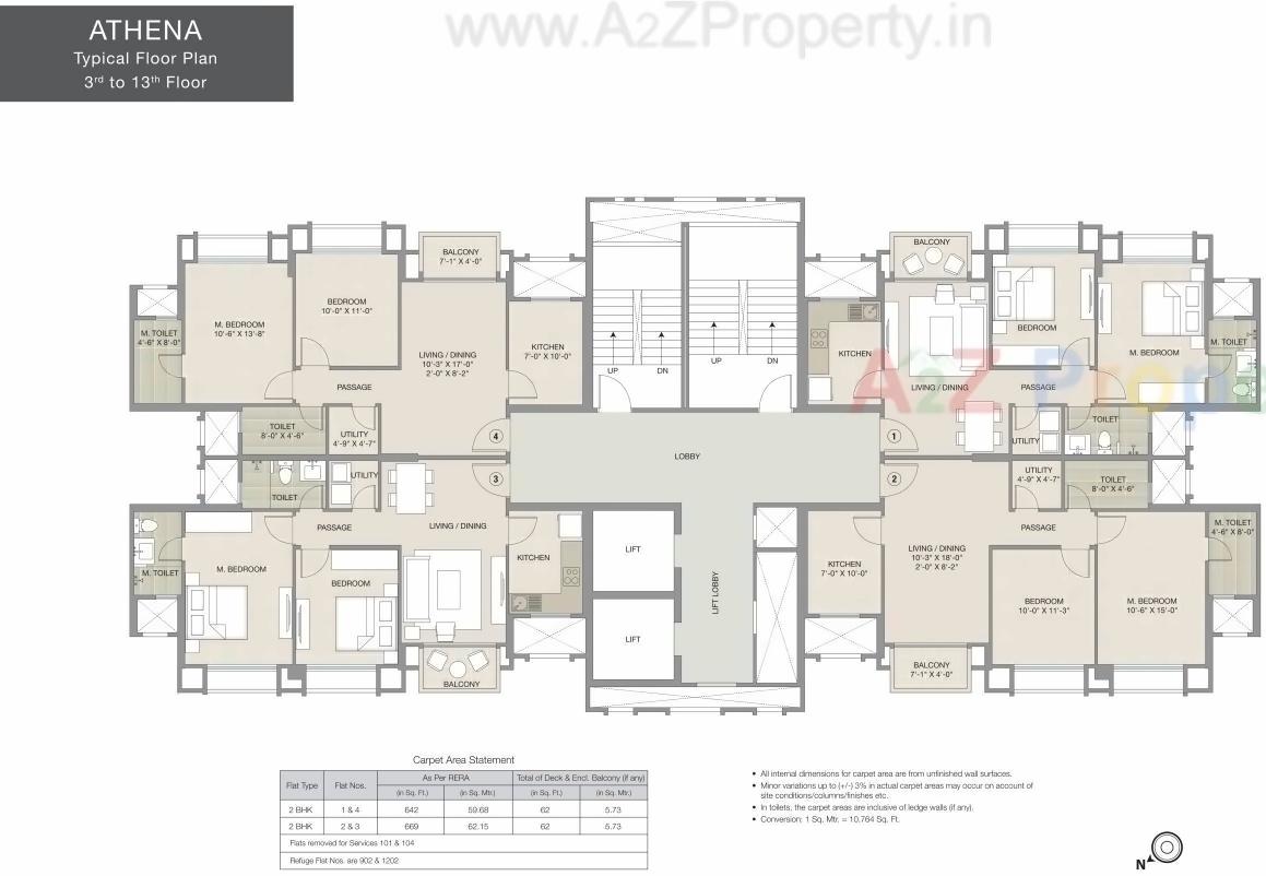 Layout of real estate project Athena located at Thane-m-corp, Thane, Maharashtra