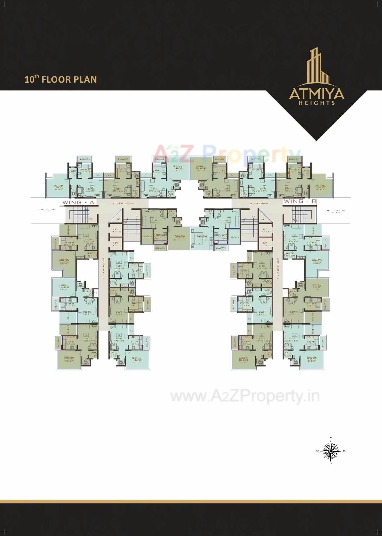 Layout of real estate project Atmiya Heights located at Sonavale, Thane, Maharashtra