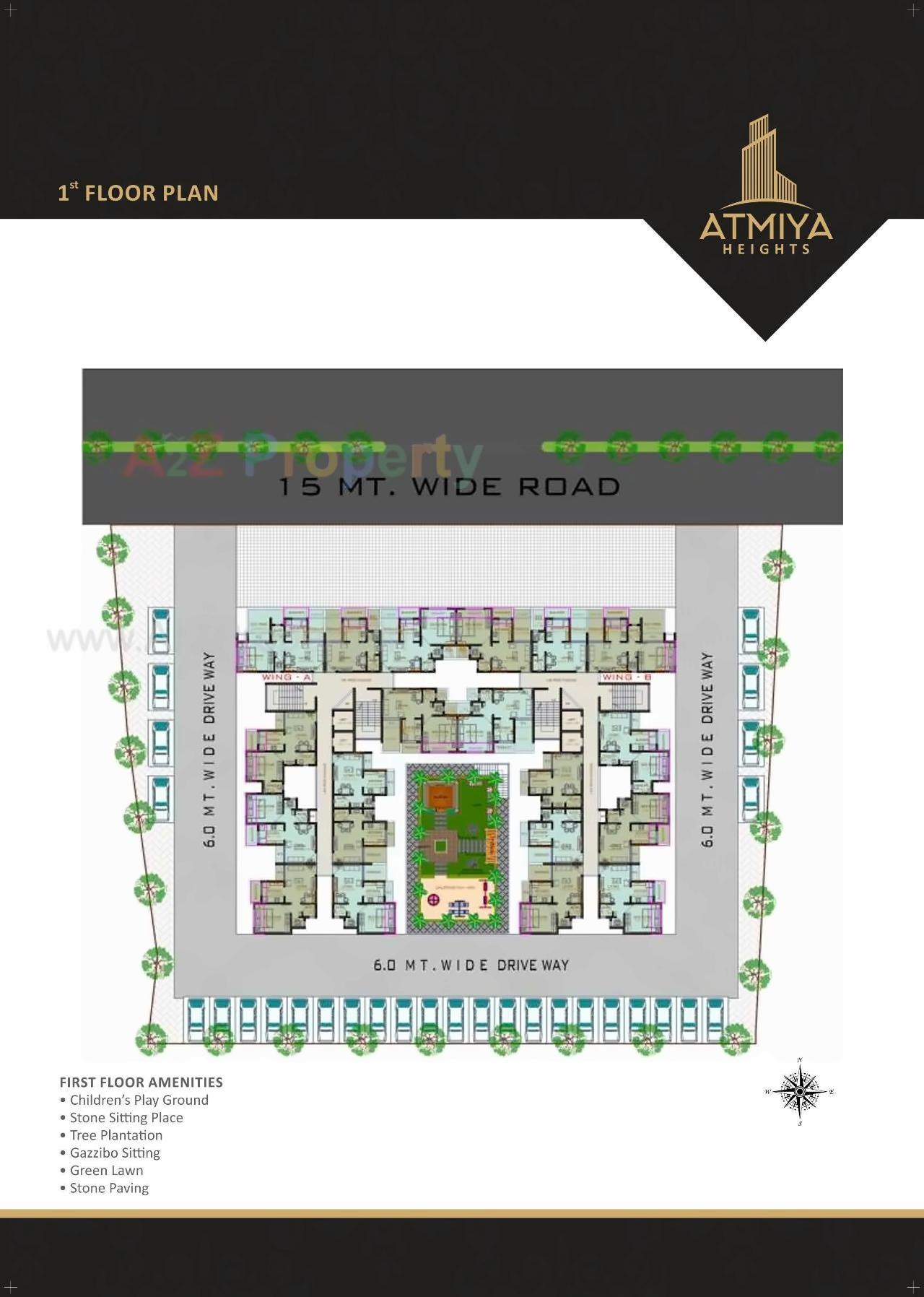 Layout of real estate project Atmiya Heights located at Sonavale, Thane, Maharashtra