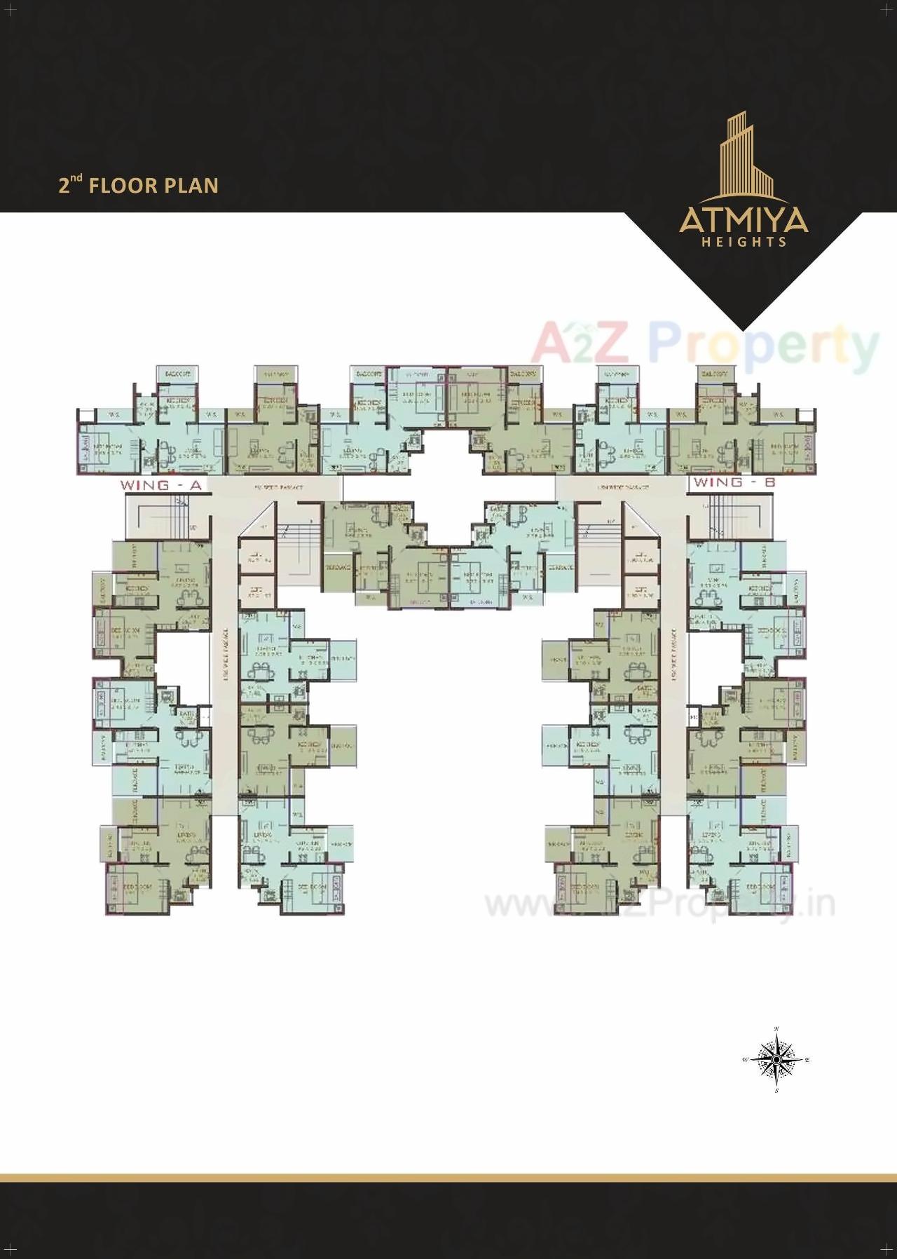 Layout of real estate project Atmiya Heights located at Sonavale, Thane, Maharashtra