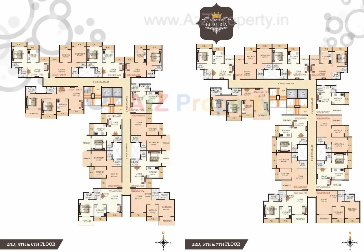 Layout of real estate project Atmiya Luxuria located at Sonavale, Thane, Maharashtra