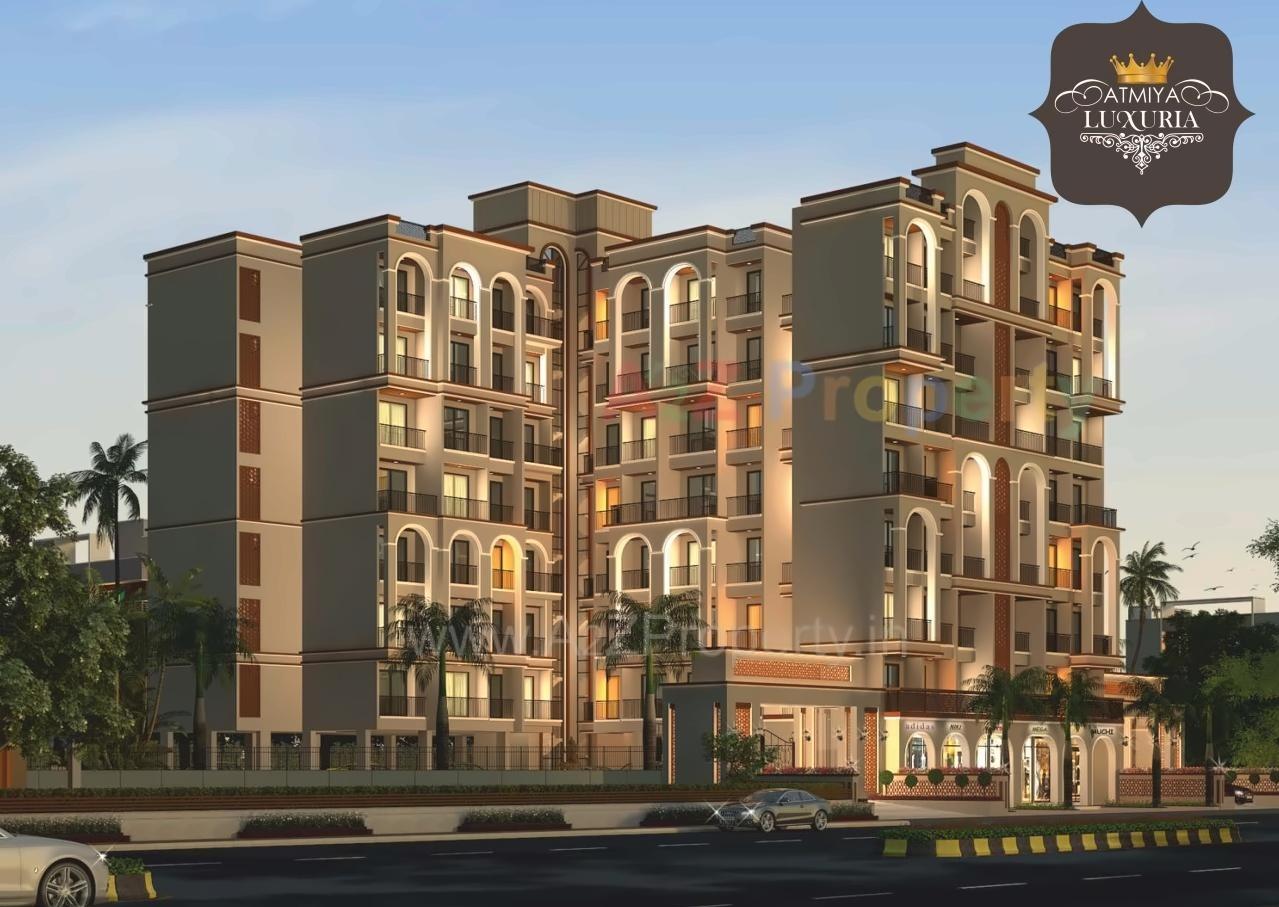 3D Elevation of real estate project Atmiya Luxuria located at Sonavale, Thane, Maharashtra