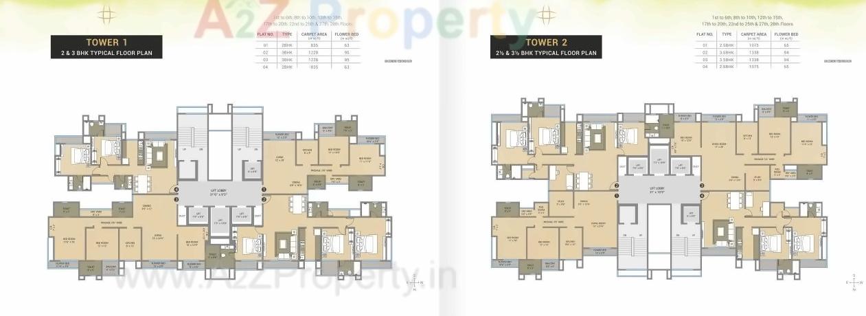 Layout of real estate project Auralis The Twins located at Thane-m-corp, Thane, Maharashtra