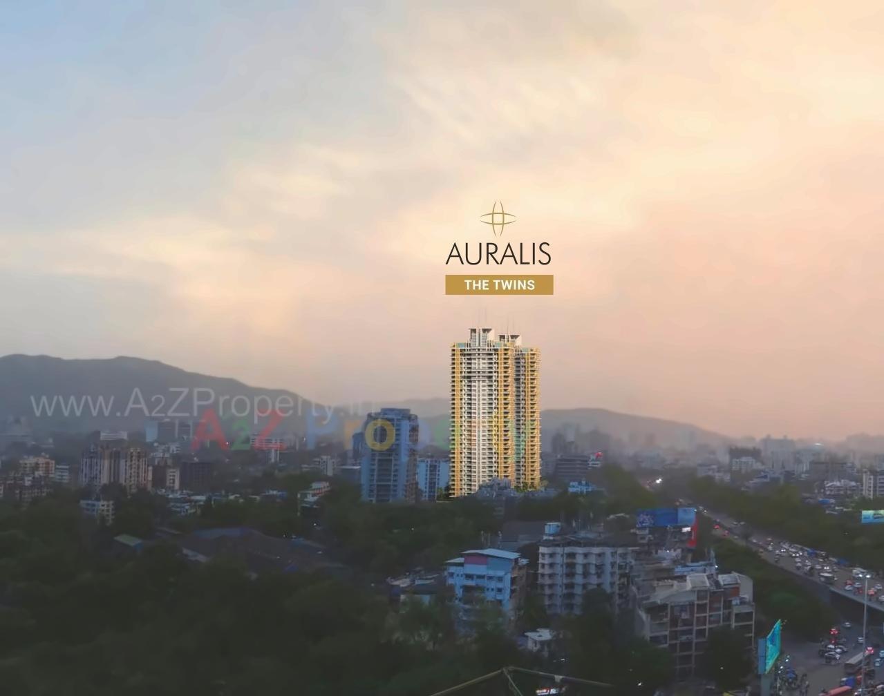 3D Elevation of real estate project Auralis The Twins located at Thane-m-corp, Thane, Maharashtra