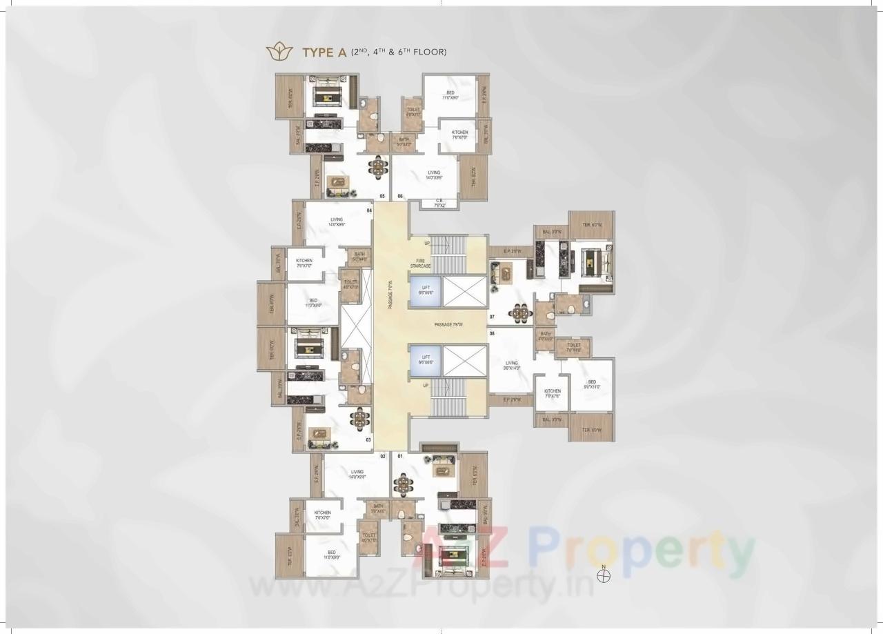 Layout of real estate project Balaji Exotica located at Chikanghar, Thane, Maharashtra