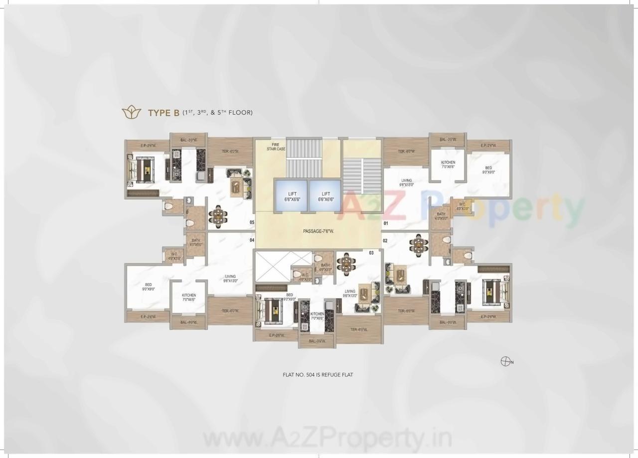 Layout of real estate project Balaji Exotica located at Chikanghar, Thane, Maharashtra