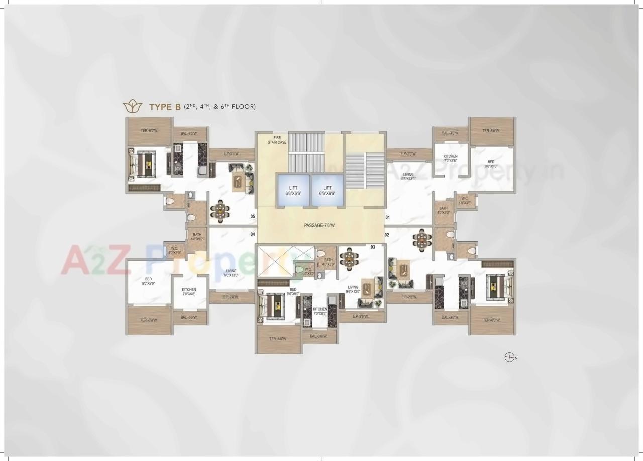 Layout of real estate project Balaji Exotica located at Chikanghar, Thane, Maharashtra
