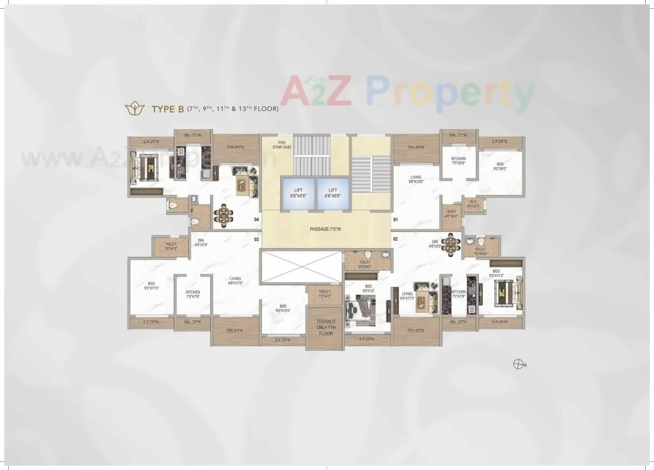 Layout of real estate project Balaji Exotica located at Chikanghar, Thane, Maharashtra