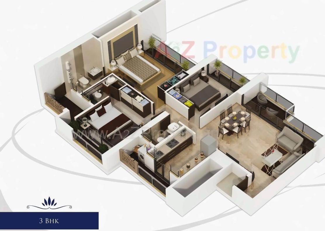 Layout of real estate project Bhagwati Eleganza located at Navi-mumbai-m-corp, Thane, Maharashtra