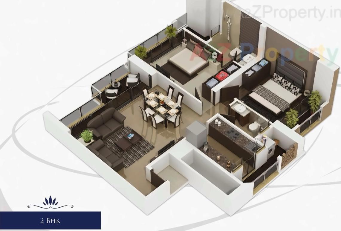 Layout of real estate project Bhagwati Eleganza located at Navi-mumbai-m-corp, Thane, Maharashtra