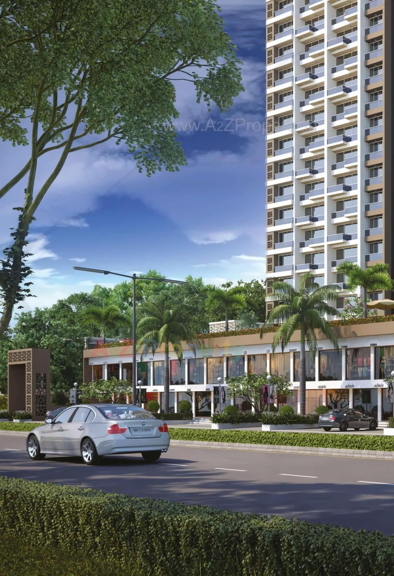 3D Elevation of real estate project Bhagwati Eleganza located at Navi-mumbai-m-corp, Thane, Maharashtra