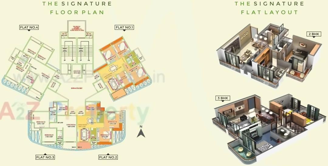 Layout of real estate project Bhairaav Signature located at Navi-mumbai-m-corp, Thane, Maharashtra