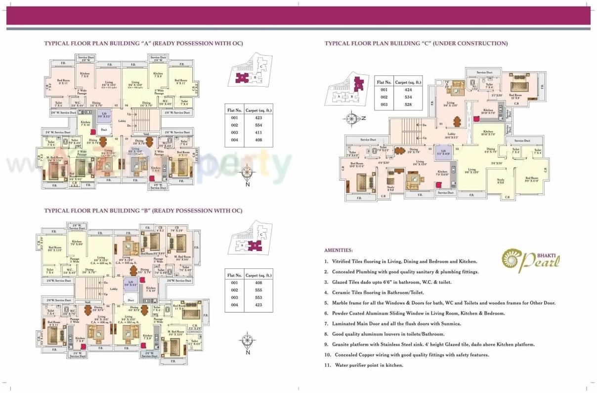 Layout of real estate project Bhakti Pearl located at Thane-m-corp, Thane, Maharashtra