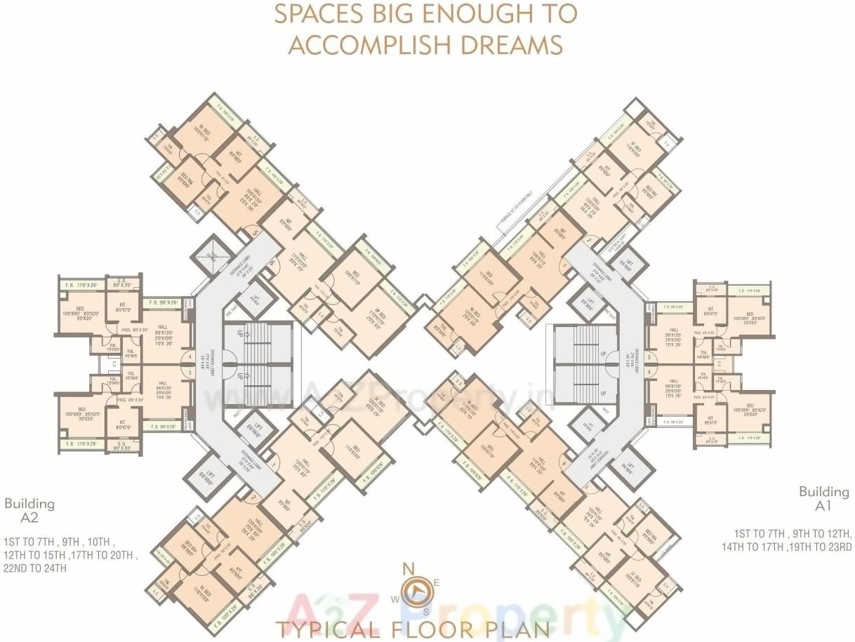 Layout of real estate project Bhoomi Lawns , located at Thane-m-corp, Thane, Maharashtra